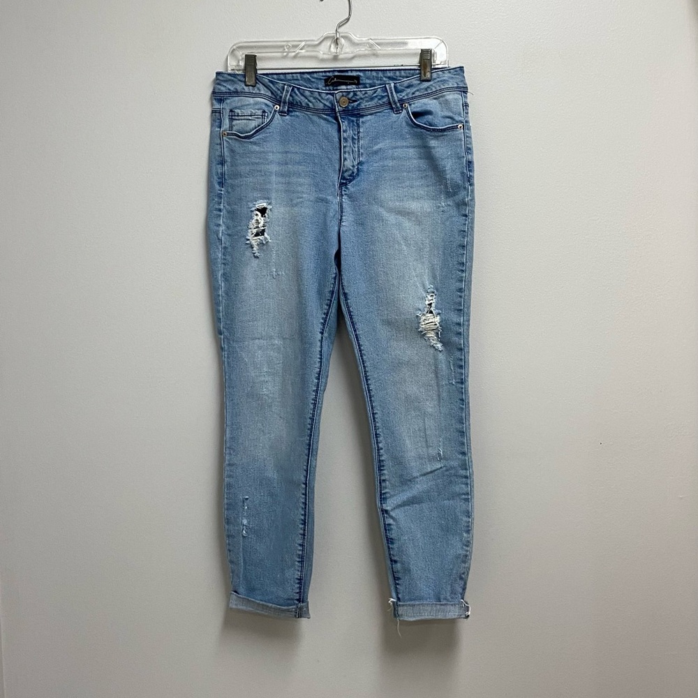 Cres NY Light Blue Distressed Women Jeans size 13